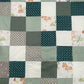 Couverture Patchwork - Tons Verts