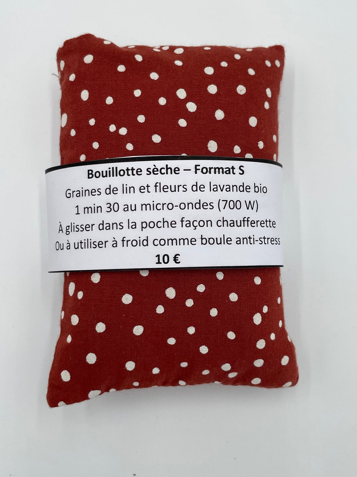 Bouillotte sèche S - Terracotta et pois