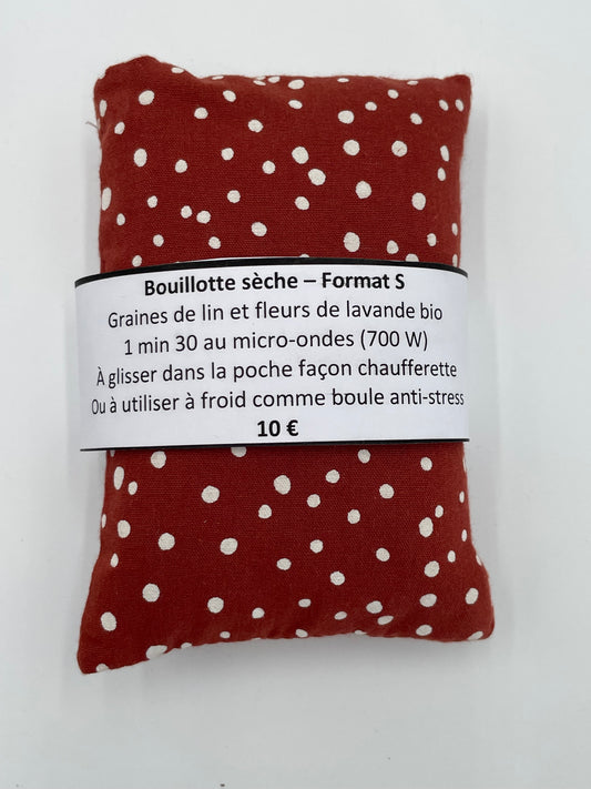 Bouillotte sèche S - Terracotta et pois