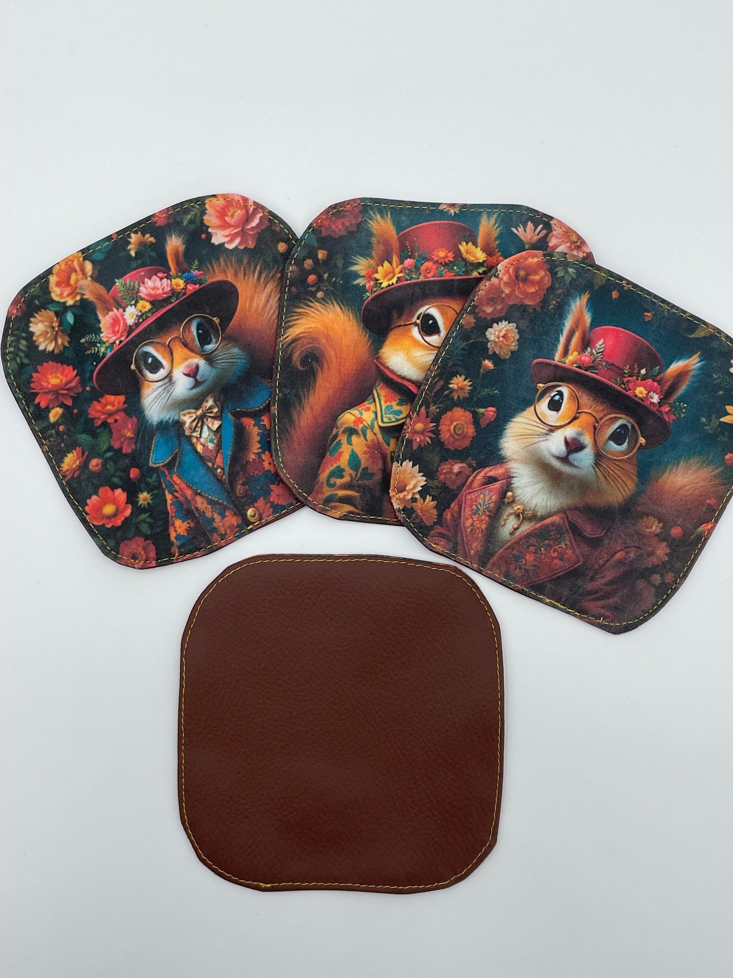 Lot de 4 sous-verres - Ecureuil