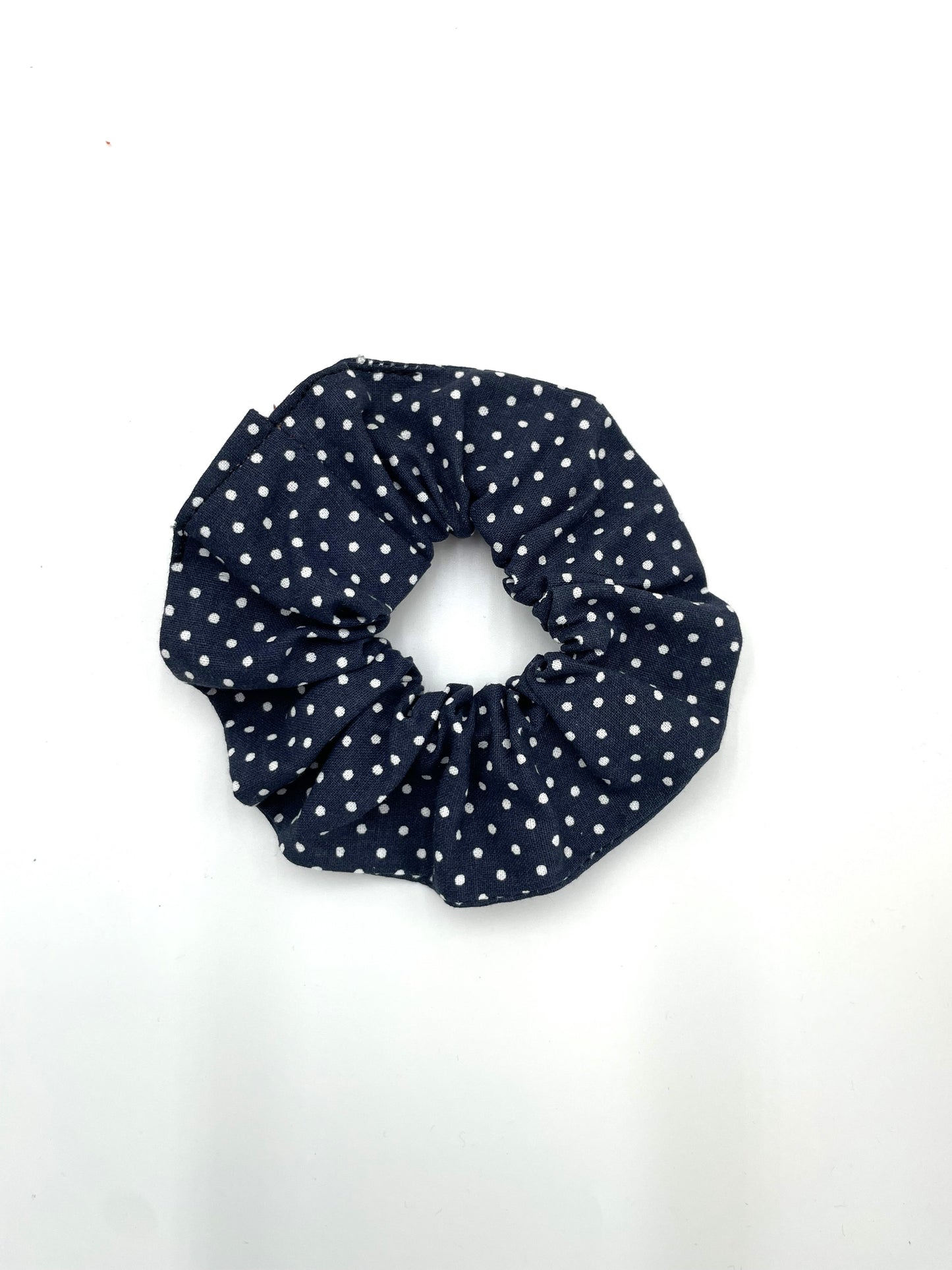 Chouchou - Bleu marine et pois blancs