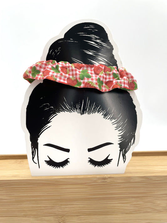 Chouchou - Fraises sur fond rose