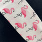 Bandeau à nouer - Flamant rose sur fond blanc