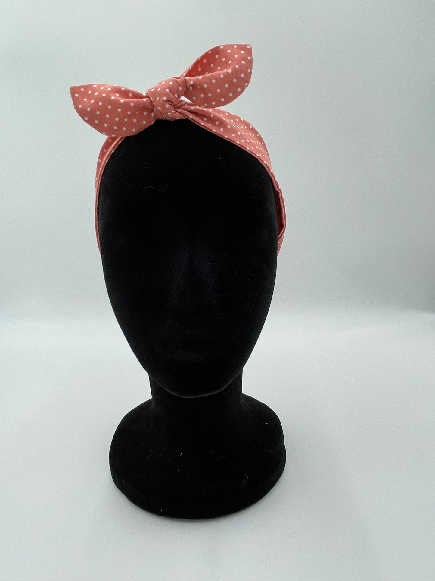 Bandeau à nouer - Pêche et Pois blancs