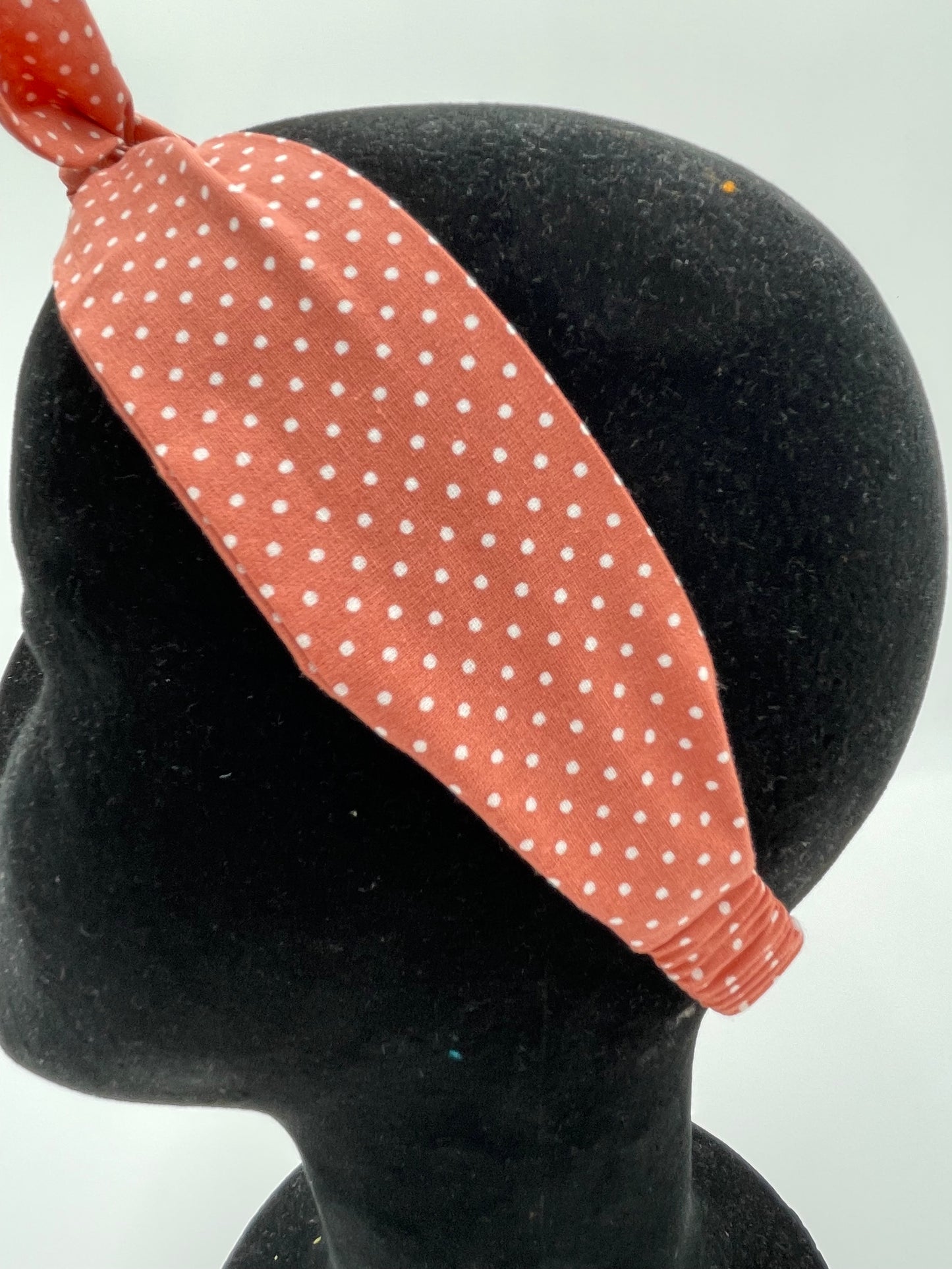 Bandeau à nouer - Pêche et Pois blancs