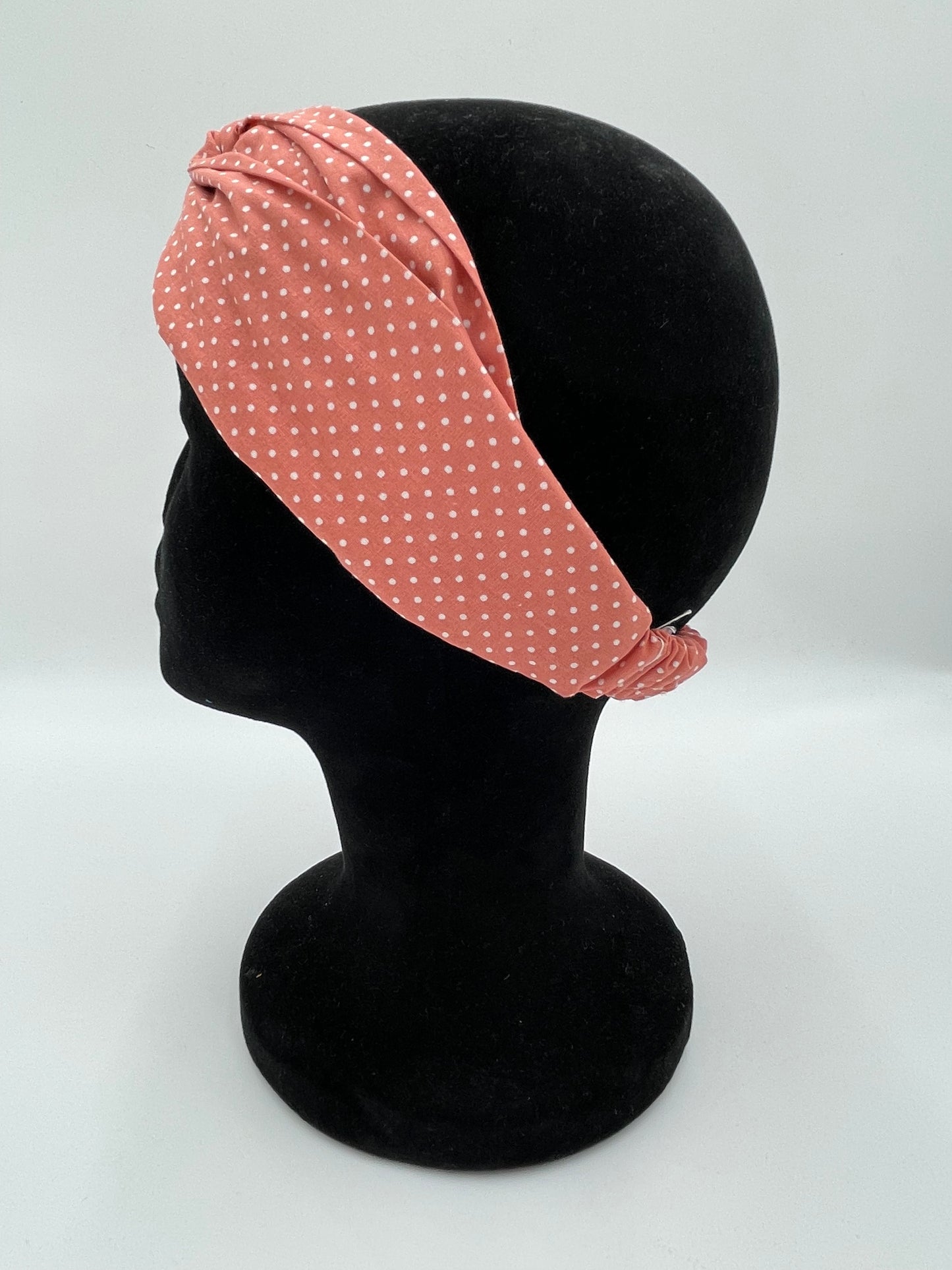 Bandeau turban - Pêche et Pois blancs