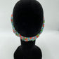 Bandeau turban - Fraises sur fond bleu