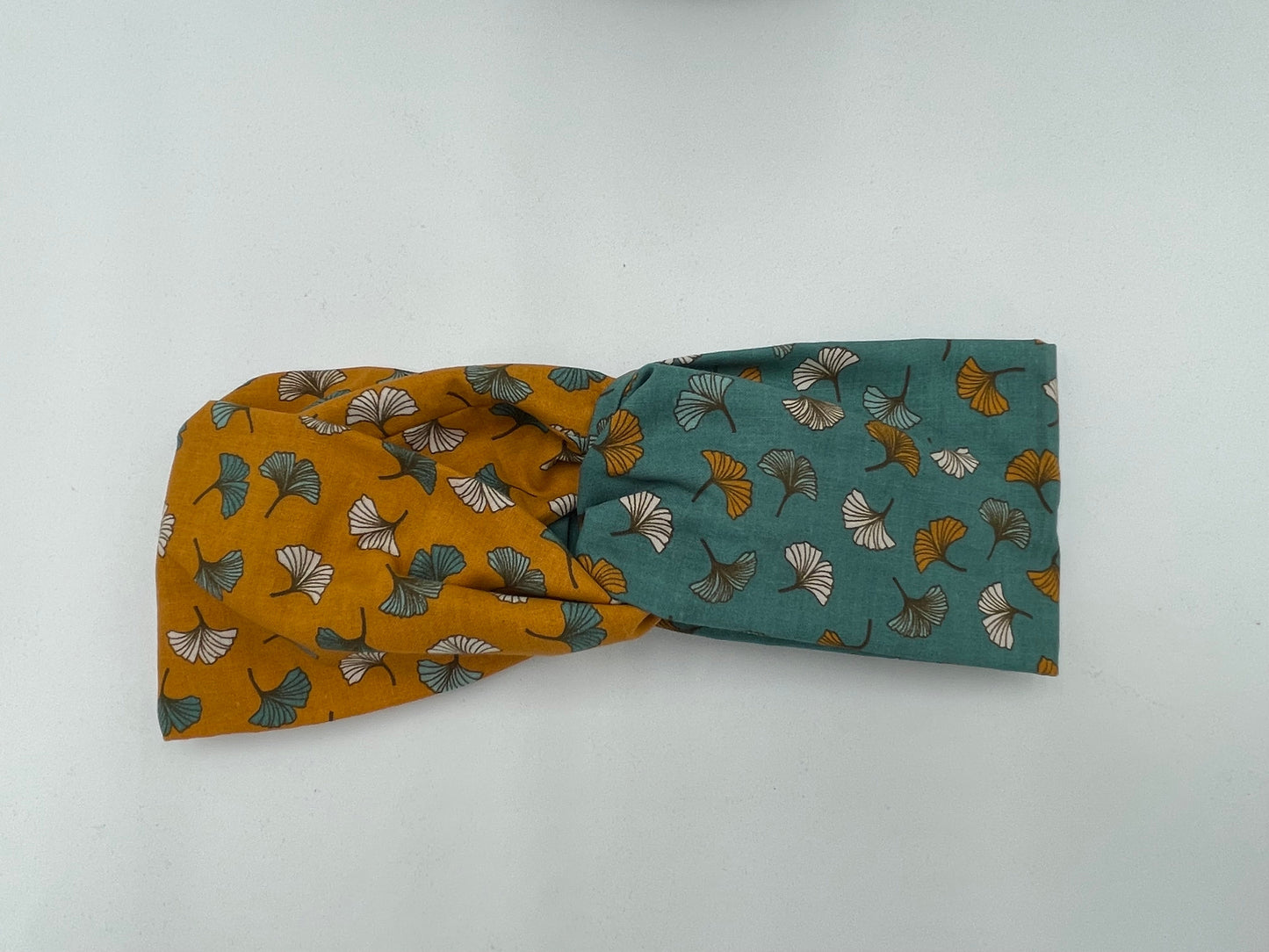 Bandeau turban - Genkgo bicolore