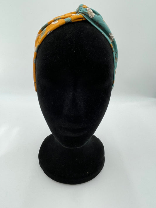 Bandeau turban - Genkgo bicolore