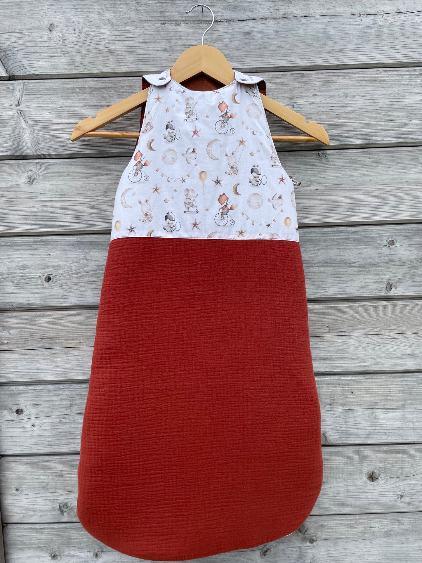 Gigoteuse d'hiver 6-18 mois - Terracotta et Animaux