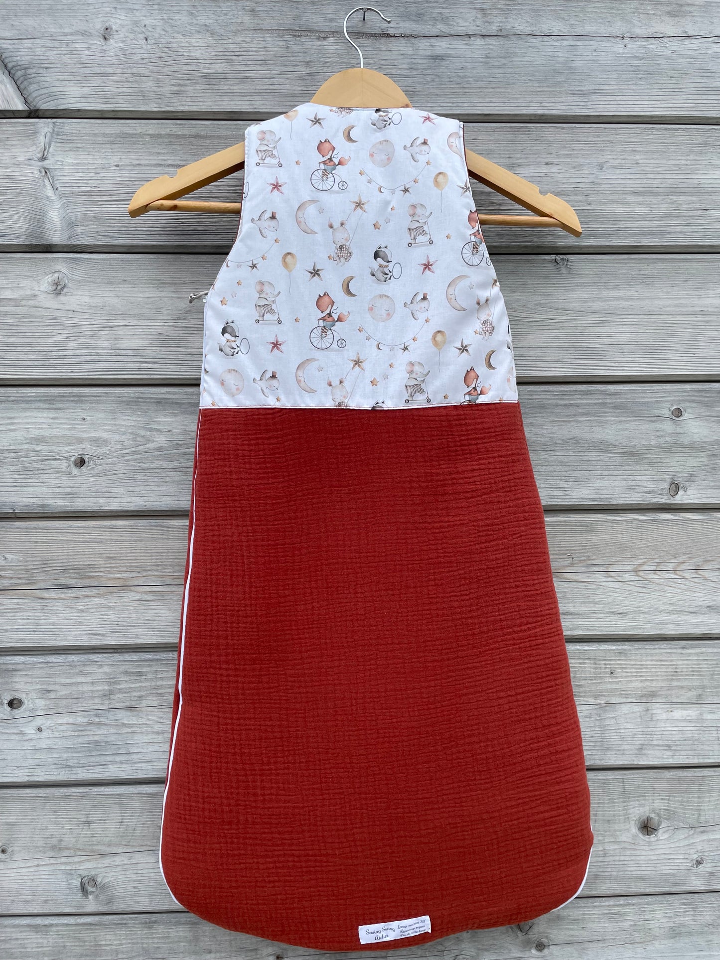 Gigoteuse d'hiver 6-18 mois - Terracotta et Animaux