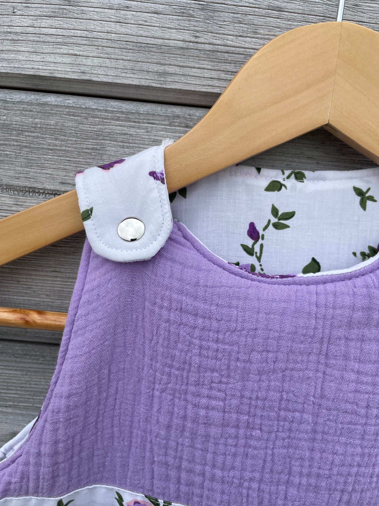 Gigoteuse d'hiver 6-18 mois - Lilas et Roses