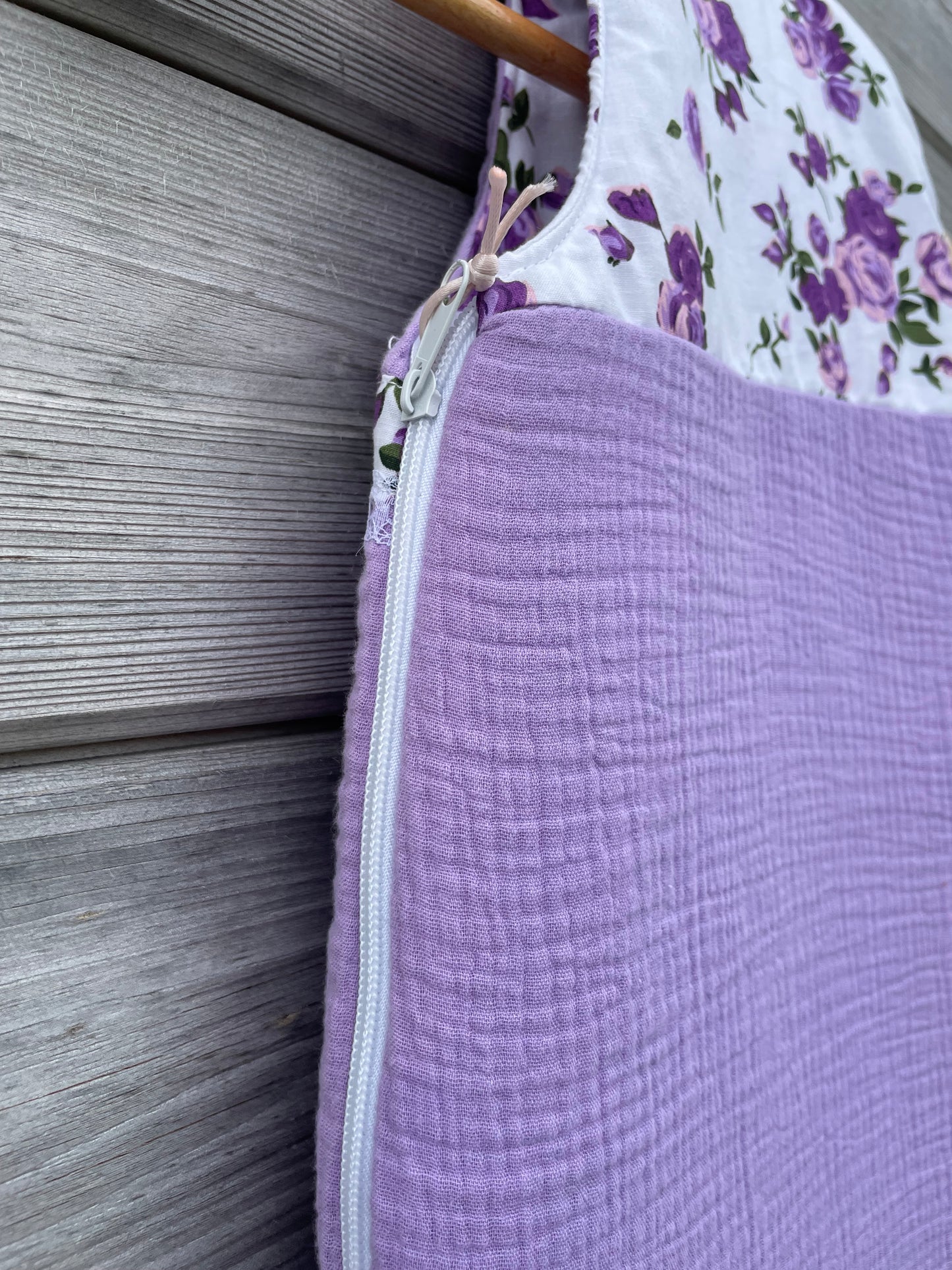Gigoteuse d'hiver 6-18 mois - Lilas et Roses