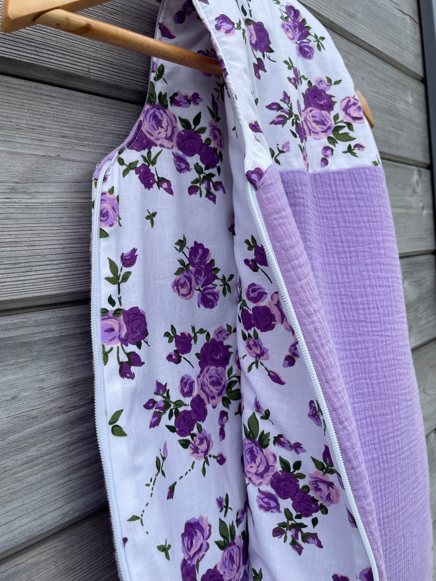 Gigoteuse d'hiver 6-18 mois - Lilas et Roses