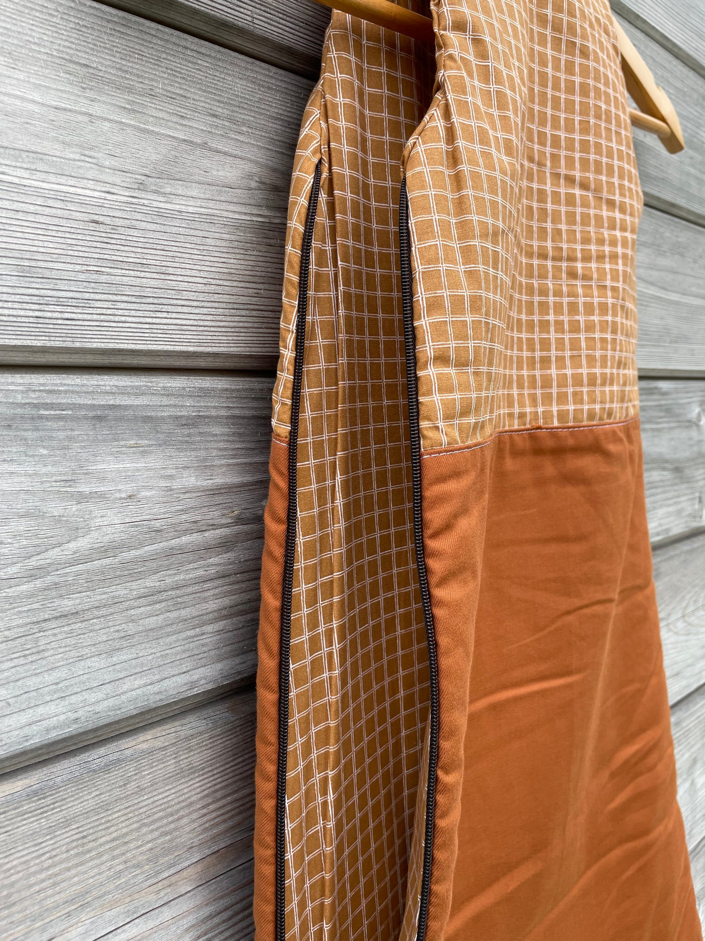 Gigoteuse de mi-saison 6-18 mois - Caramel et Carreaux