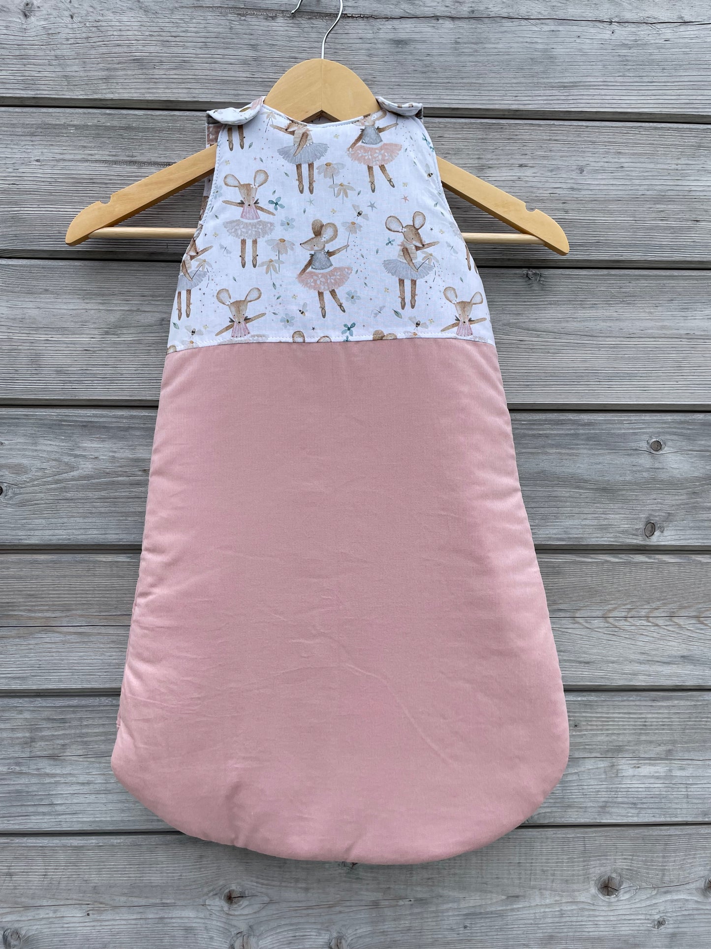 Gigoteuse d'hiver 0-6 mois - Rose et Souris