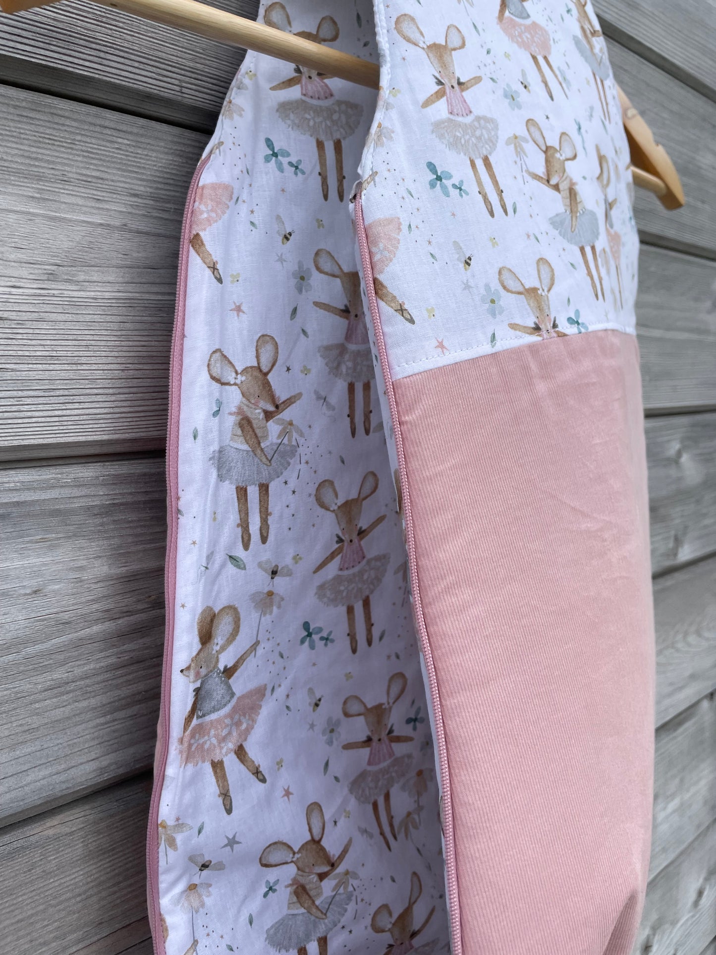 Gigoteuse d'hiver 0-6 mois - Rose et Souris