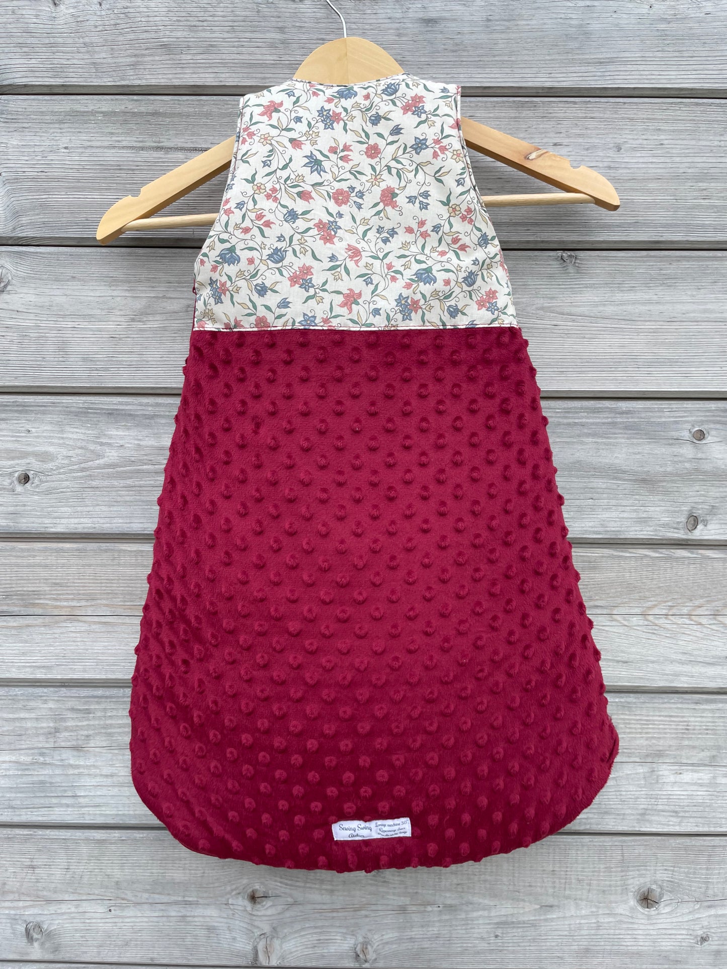 Gigoteuse d'hiver 0-6 mois - Minky et Fleurs
