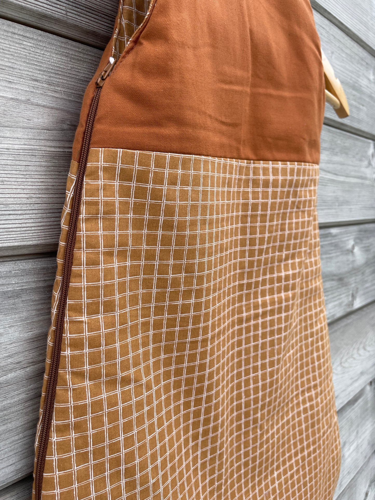 Gigoteuse d'hiver 0-6 mois - Caramel et Carreaux