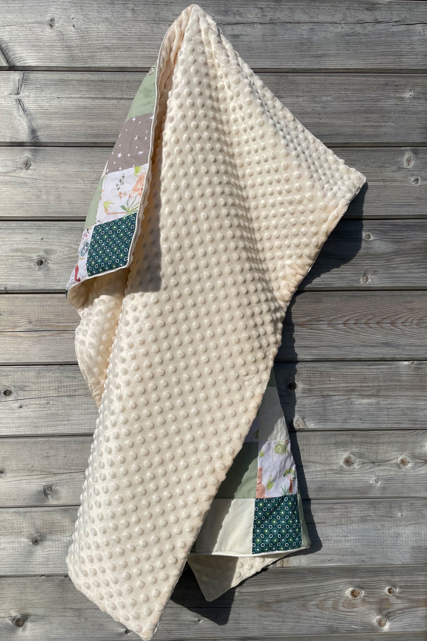 Couverture Patchwork - Tons Verts