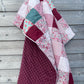 Couverture Patchwork - Roses et Prune