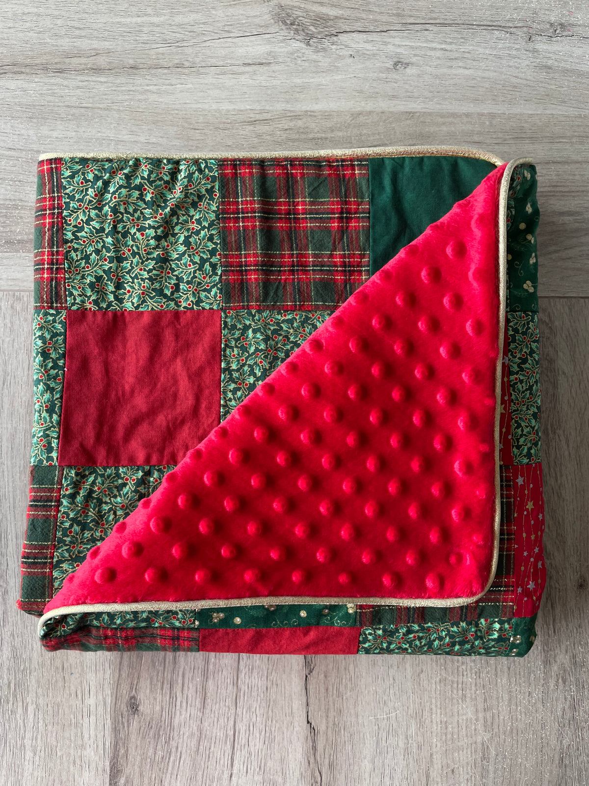 Couverture Patchwork - Noël Rouge