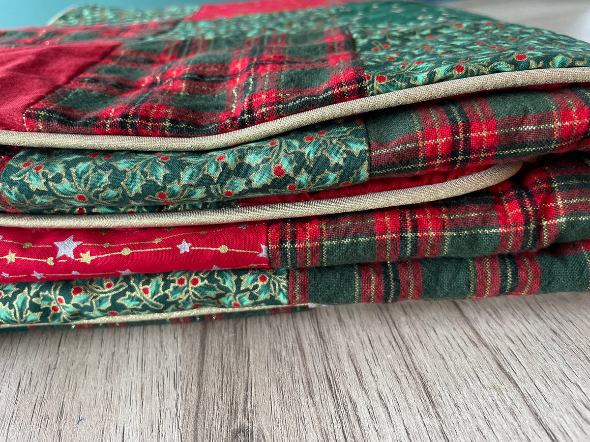 Couverture Patchwork - Noël Rouge