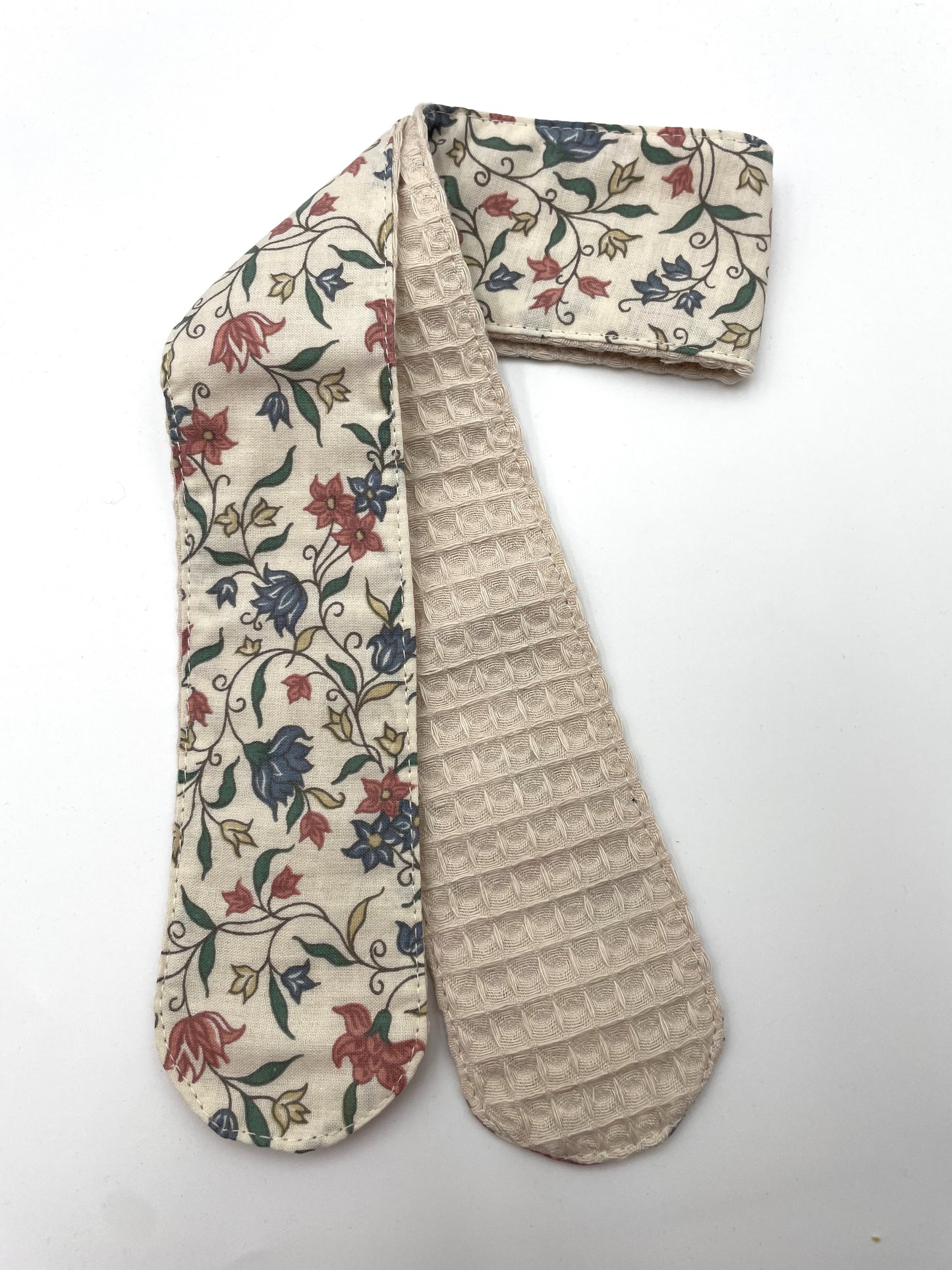 Bandeau de soin - Fleurs sur fond écru Eponge écru