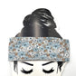 Bandeau de soin - Fleurs bleues sur fond bleu Eponge ciel