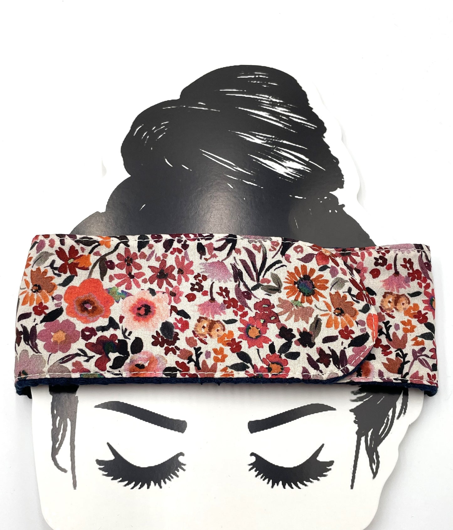 Bandeau de soin - Fleurs orange Eponge marine