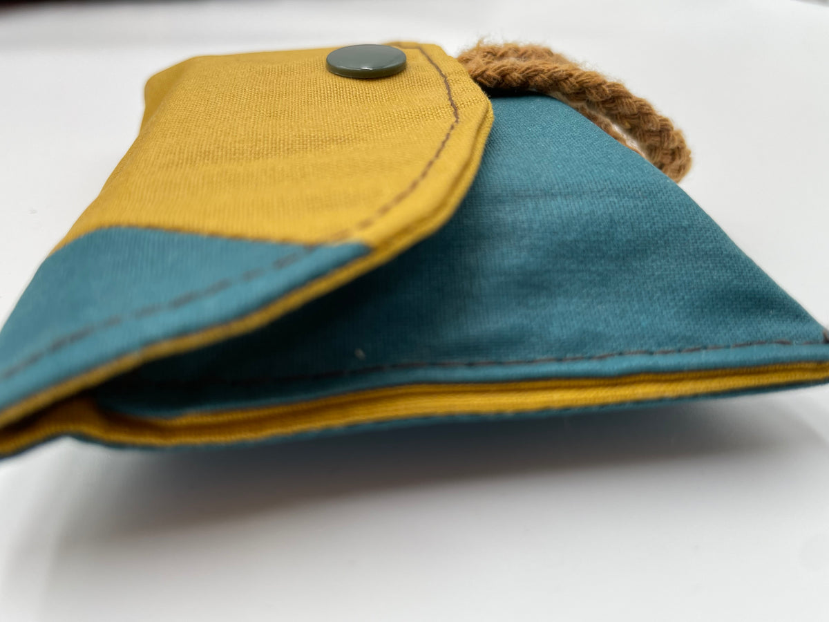 Pochette à savon en coton enduit