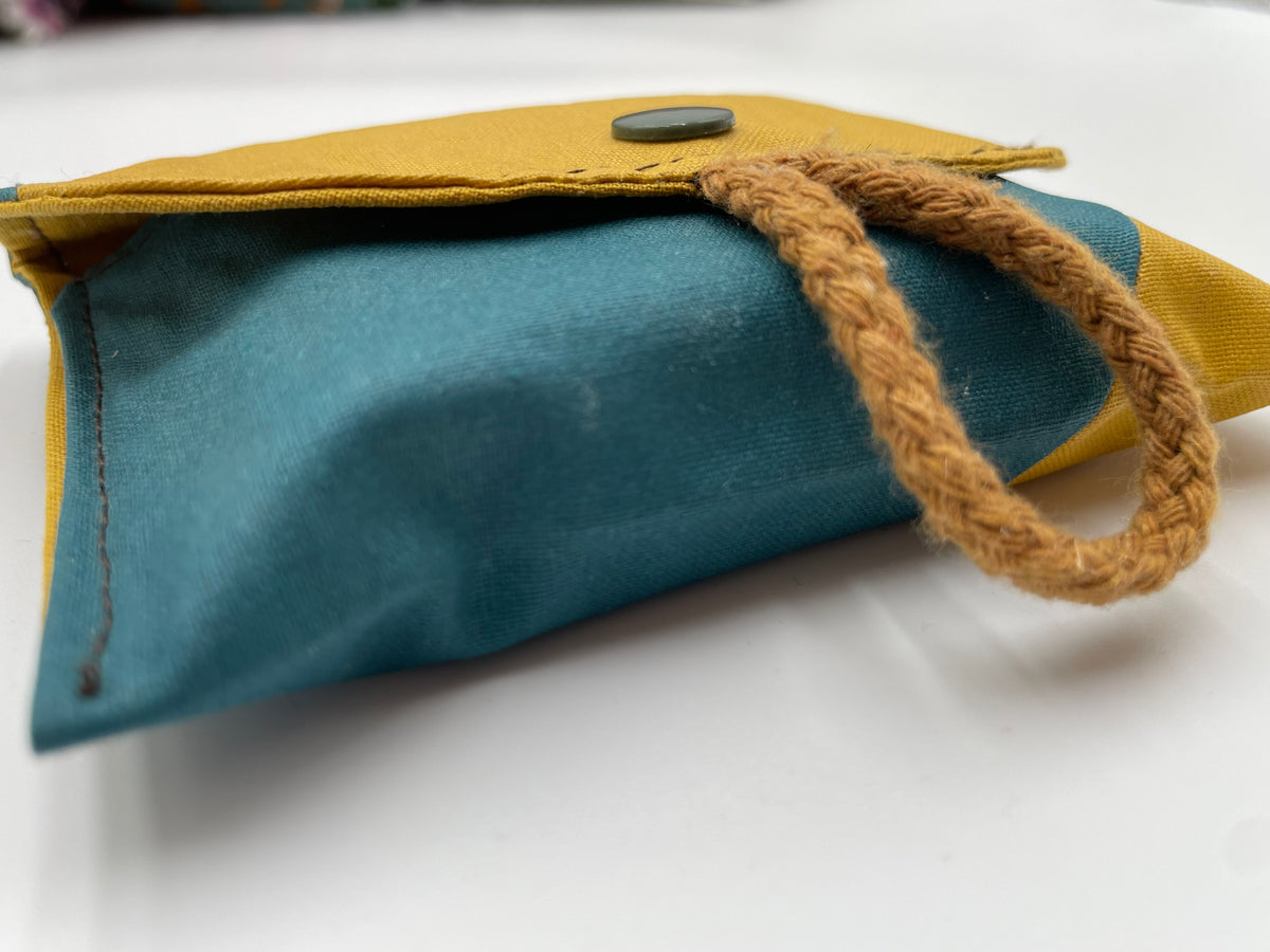 Pochette à savon en coton enduit