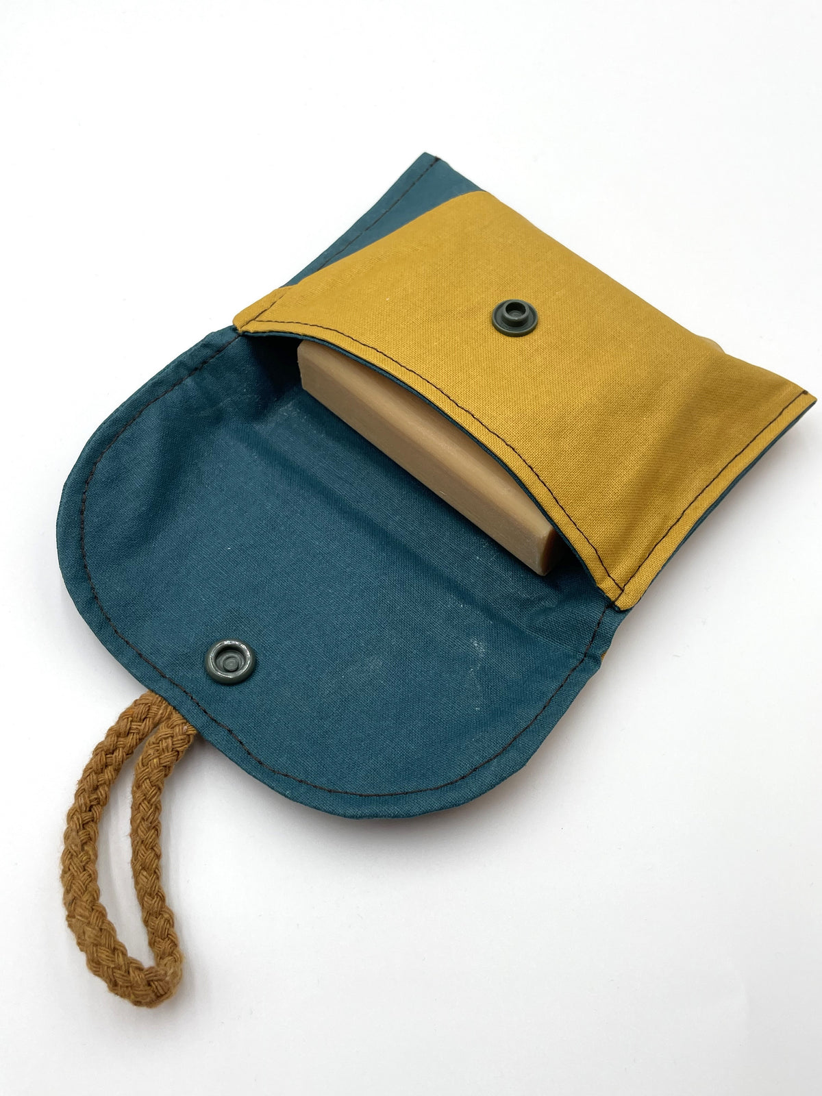 Pochette à savon en coton enduit