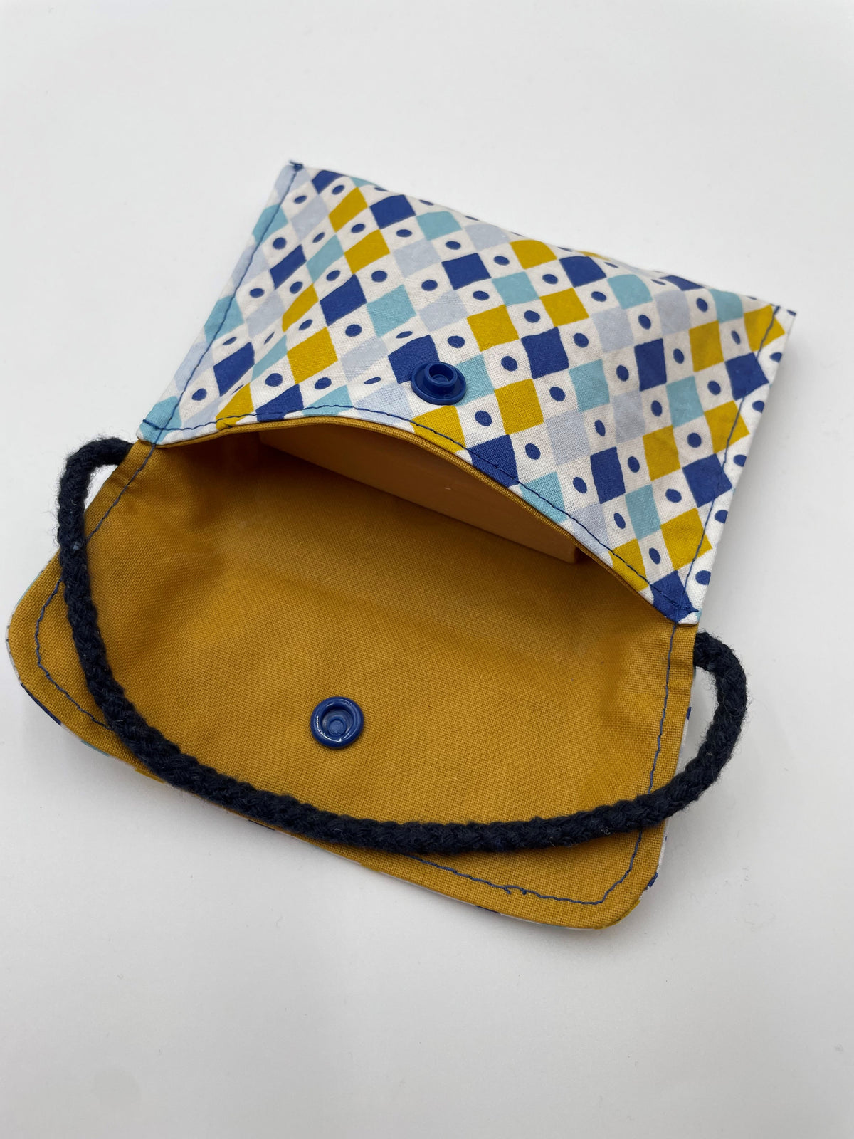 Pochette à savon en coton enduit
