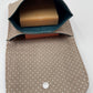 Pochette à savon double compartiment en coton enduit