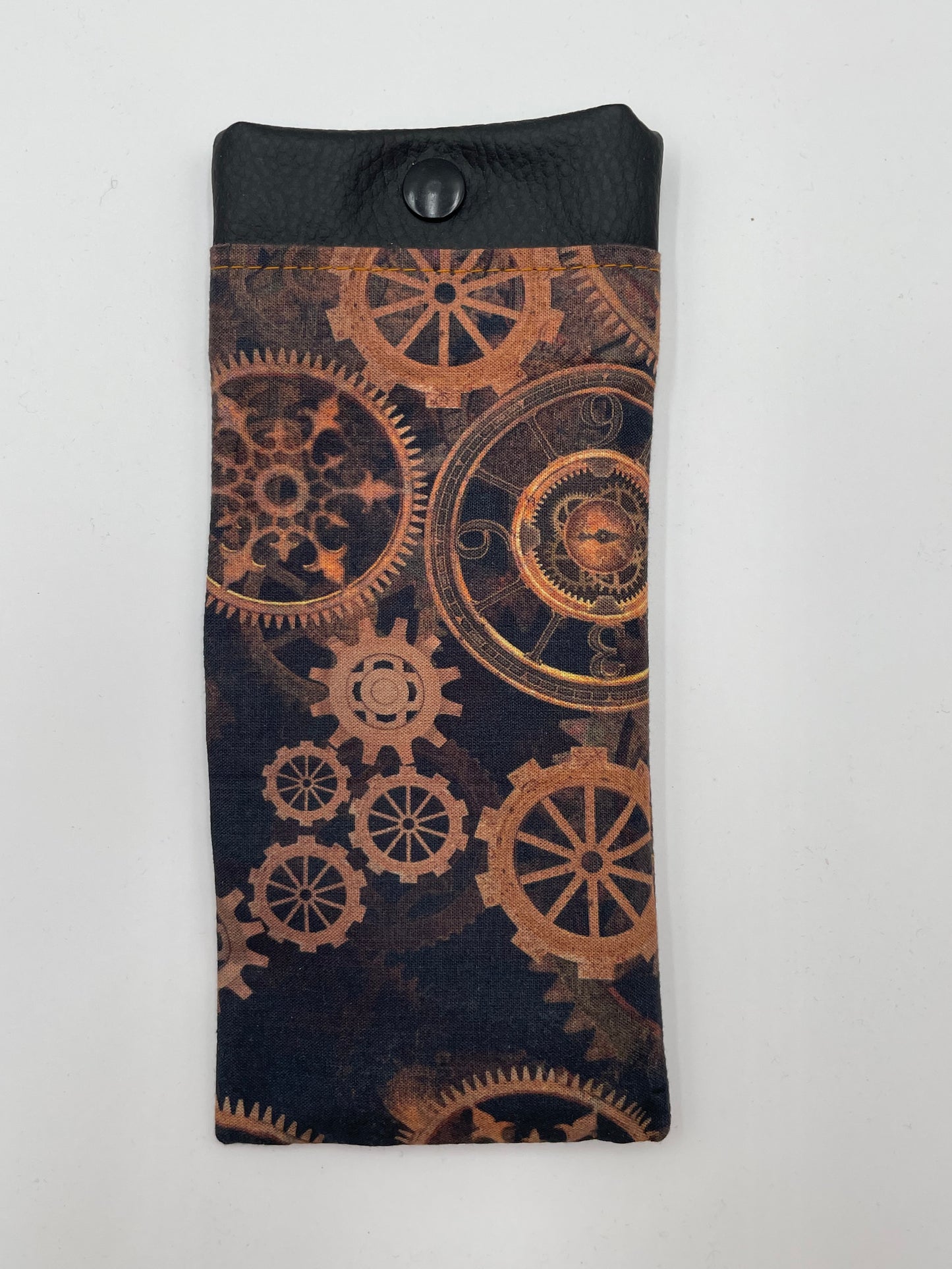 Etui à lunettes - Rouages et Marron