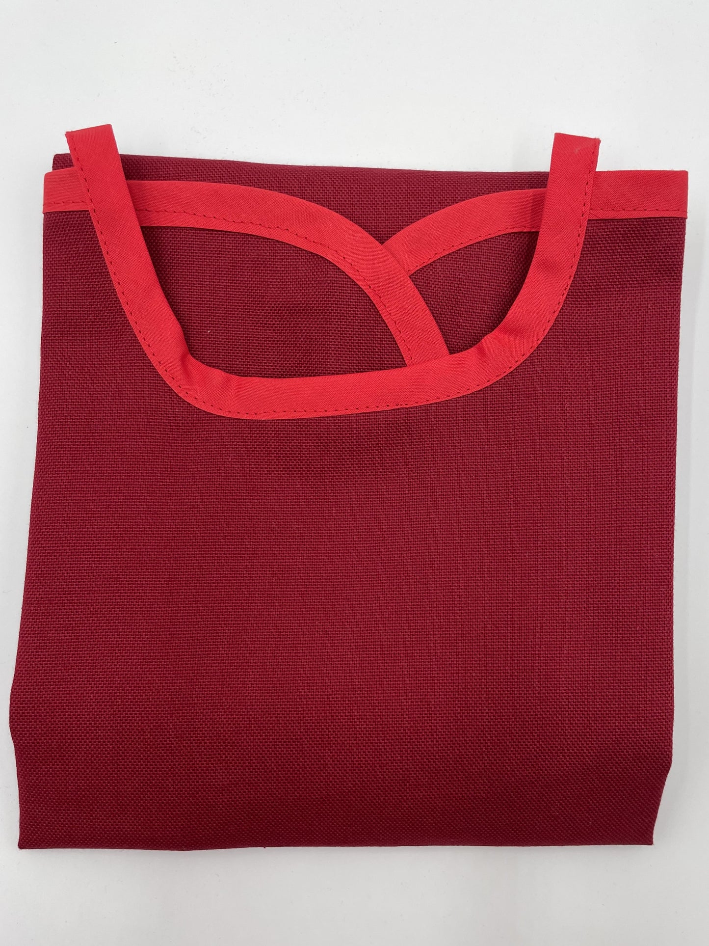Serviette à crustacés - Crevette sur fond rouge, Biais rouge