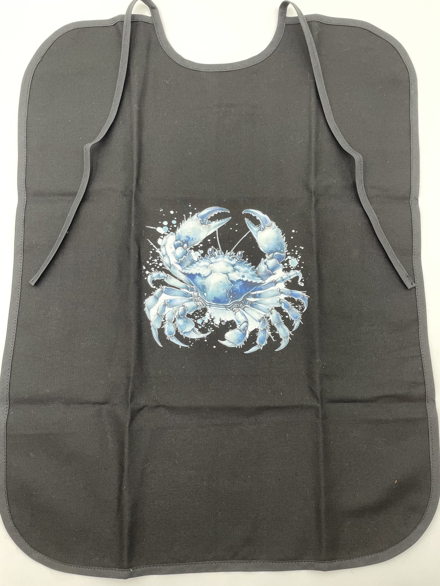 Serviette à crustacés - Crabe sur fond noir, Biais noir