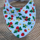 Bavoir Bandana - Fraises Blanc