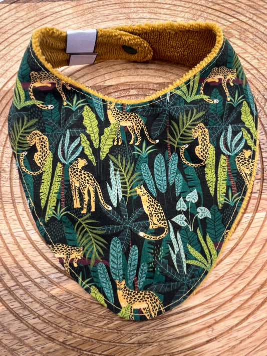Bavoir Bandana - Jungle Moutarde