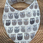 Bavoir Bandana - Hiboux Ecru