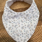 Bavoir Bandana - Feuillage Blanc