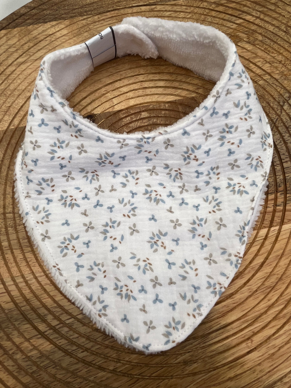 Bavoir Bandana - Feuillage Blanc