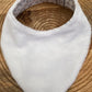 Bavoir Bandana - Feuillage Blanc