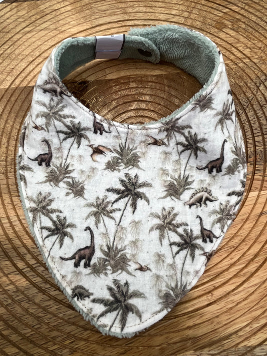 Bavoir Bandana - Dino Menthe