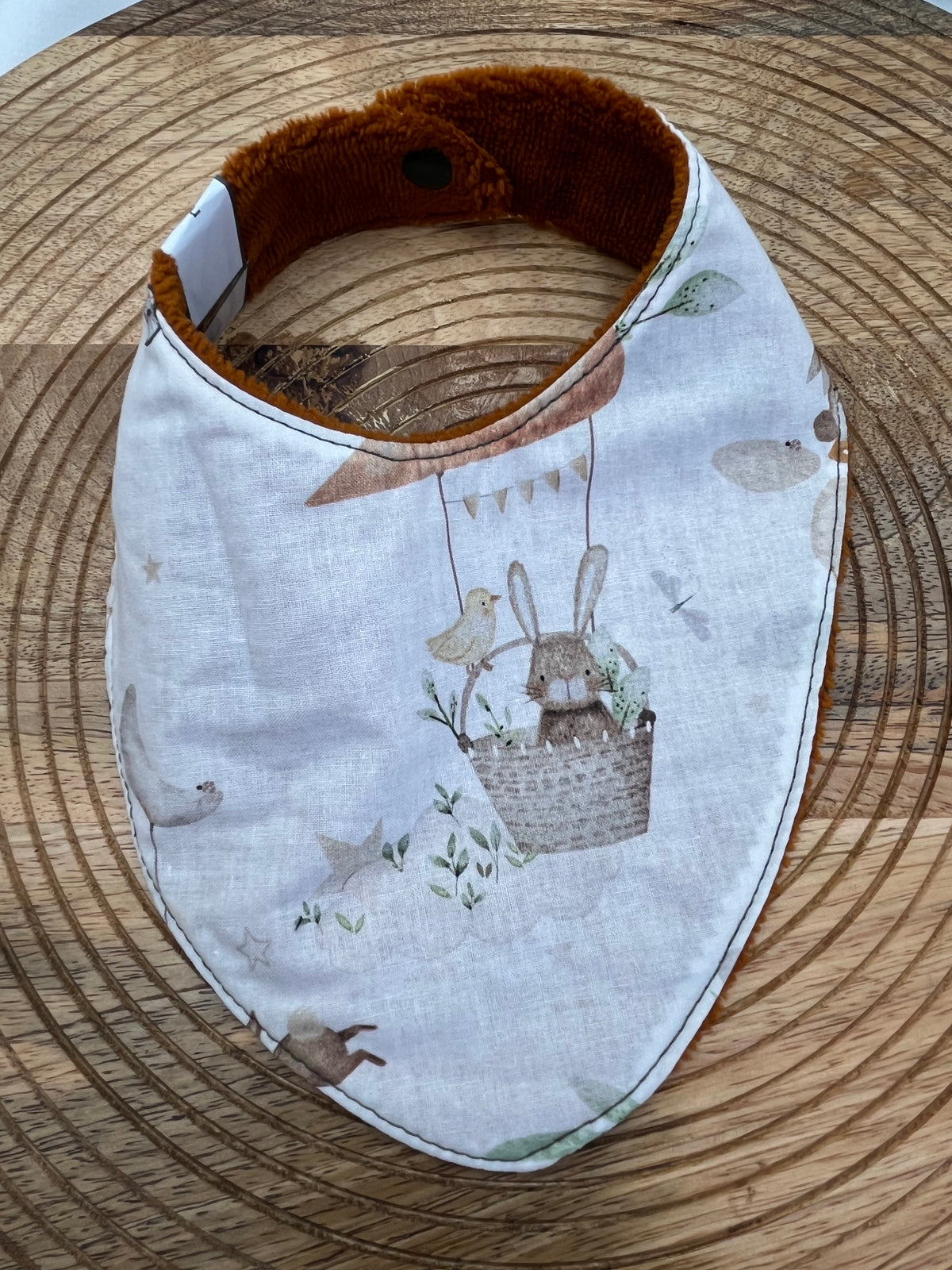 Bavoir Bandana - Lapin Caramel