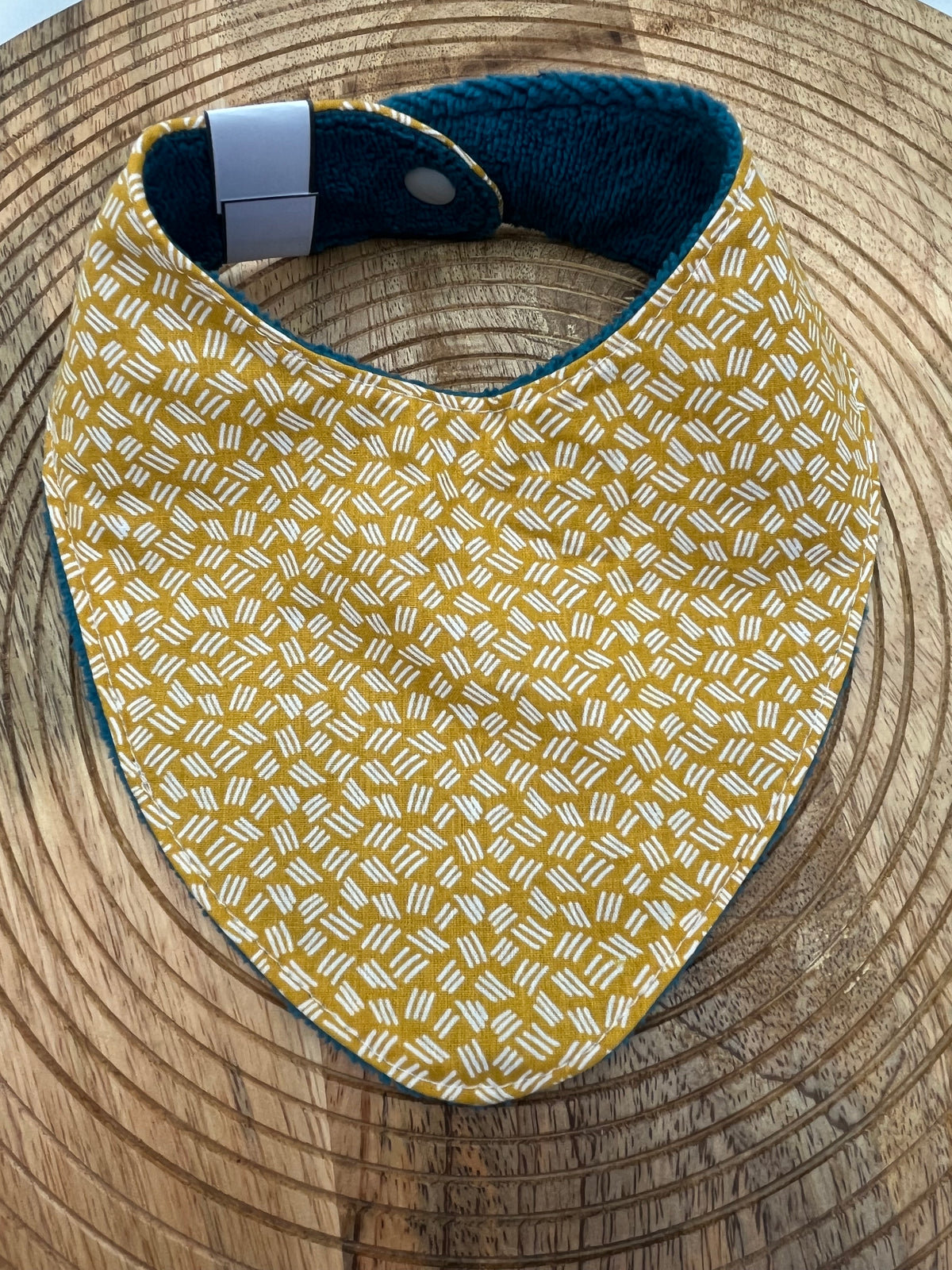 Bavoir Bandana - Moutarde Paon