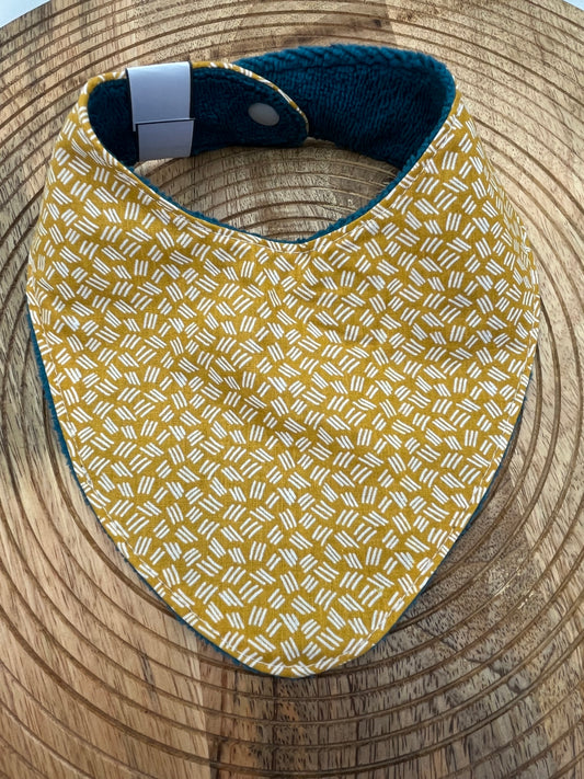 Bavoir Bandana - Moutarde Paon