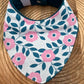 Bavoir Bandana - Fleurs Paon