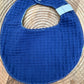 Bavoir rond - Vichy Citrons Bleu